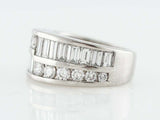 5ct Round Emerald Cut Diamond Art Deco Half Eternity Band 14k White Gold Finish