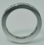 4Ct Round Baguette Cut Diamond Full Eternity Wedding Band 18K White Gold Finish