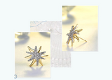 1.7ct Round Cut Diamond Starfish Shape Women Stud Earrings 14k Dual Tone Finish