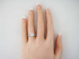 1.7ct Round Diamond Engagement Ring Solitaire 14k White Gold Finish with Accents