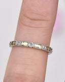 3Ct Baguette Cut Green Peridot Diamond Eternity Wedding Band 14K White Gold Over