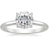 2ct Round Cut Diamond Engagement Ring 14k White Gold Finish Classic Solitaire