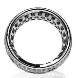 5ct Round Cut Diamond Trendy Full Eternity Wedding Ring Band 14k White Gold Over