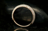 3Ct Round Cut VVS1/D Diamond Half Cluster Wedding Band 14K Rose Gold Finish