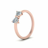 1ct Heart Cut VVS1D Diamond Bow Design Engagement Ring 14k Rose Gold Finish