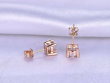 0.5ct Round Cut Peach Morganite Classic Stud Earring Women 14k Rose Gold Finish