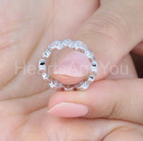 2ct Pear Simulated Diamond Full Eternity Bezel Set Band 14k White Gold Plated