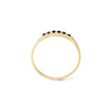 0.2ct Round Cut Black Diamond Wedding Band 14k YellowGold Finish Minimal Stylish