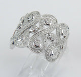 4ct Round Diamond Art Deco Infinity Design Engagement Ring 14k White Gold Finish