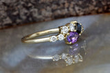 1.5ct Pear Cut Purple Amethyst Solitaire Engagement Ring 14k Yellow Gold Finish