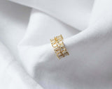 1ct Drop Earrings Baguette Cut Diamond Geometric Bar 14k Yellow Gold Finish