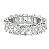 5Ct Radiant Cut VVS1/D Diamond Full Eternity Wedding Band 14K White Gold Finish