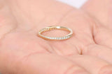 1ct Wedding Band Round Cut Diamond Minimalist Anniversary 14k Yellow Gold Finish