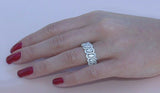 4Ct Marquise Diamond Stylish Filigree Vintage Wedding Band 14K White Gold Finish