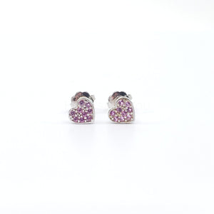 0.5ct Round Cut Simulated Amethyst Cluster Stud Earrings 14k White Gold Plated