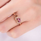 1.5ct Pear Pink Ruby Engagement Ring Diamond Halo Heart Shape 14k Rose Gold Over