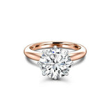 Solitaire Engagement Ring 2.5ct Round Cut VVS1D Diamond 14k Rose Gold Finish