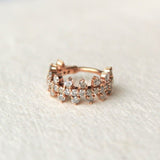 0.25ct Round Cut Moissanite Clicker Hoop Huggies Earrings 14K Rose Gold Plated