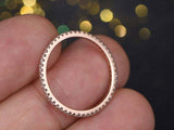 1.6ct Round Cut Diamond Full Eternity Women Wedding Band 14k Rose Gold Finish