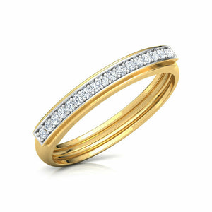 1ct Wedding Ring Band Round Cut Diamond Half Eternity 14k Yellow Gold Finish