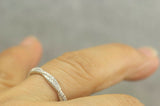 2Ct Round Cut DVVS1 Diamond Twisted Swirl Wedding Band 14K White Gold Finish