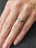 1ct Heart Cut Simulated Diamond Solitaire Engagement Ring 14k Rose Gold Plated