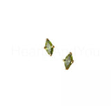 1ct Marquise Simulated Peridot Minimalist Stud Earrings 14k Yellow Gold Plated