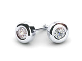 0.5ct Round Cut VVS1 Diamond Classic Covered Stud Earrings Women 14k Gold Finish