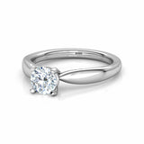 1.3ct Engagement Ring Round Cut Diamond Solitaire Promise 14k White Gold Finish