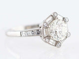 2.3ct Round Cut Diamond Halo Engagement Ring 14k White Gold Finish Round Accents