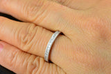 3Ct Princess Cut Diamond Channel Set Eternity Wedding Band 14K White Gold Finish