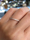 1ct Round Cut Diamond Wedding Band 14k Rose Gold Finish Stackable Anniversary