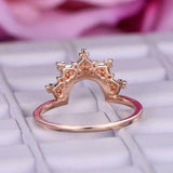 1ct Round Cut VVS1D Diamond Engagement Ring Princess Crown 14k Rose Gold Finish