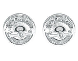 0.25ct Round Cut VVS1D Diamond Yin Yang Stud Earrings Women 14k WhiteGold Finish