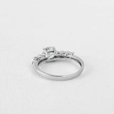 1.75ct Round Cut Diamond Engagement Ring Accents Solitaire 14k White Gold Finish