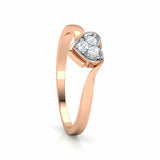 1ct Engagement Ring Round Cut Diamond Swirl Twist Solitaire 14k Rose Gold Finish