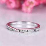 1ct Round Cut VVS1D Diamond Anniversary Wedding Ring Band 14k White Gold Finish