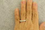 5.5ct Princess Cut DVVS1 Diamond Full Eternity Wedding Band 14K Yellow Gold Over