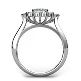 2.5ct Emerald Cut VVS1D Diamond Halo Engagement Ring 14k White Gold Finish