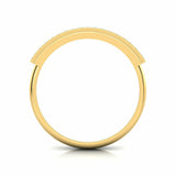 1ct Wedding Ring Band Round Cut Diamond Half Eternity 14k Yellow Gold Finish