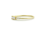 East West Two Stone Wedding Band 1ct Baguette Cut Diamond 14k Yellow Gold Finish