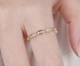 Full Eternity Wedding Ring Band 1ct Round Cut Diamond 14k Yellow Gold Finish