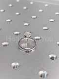 1ct Heart Simulated Diamond Solitaire with Accents Ring 14k White Gold Plated