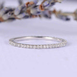 Full Eternity Wedding Ring Band 0.5ct Round Cut Diamond 14k White Gold Finish