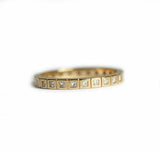 1.5ct Princess Cut Diamond Wedding Ring Band 14k YellowGold Finish Full Eternity