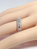 4Ct Baguette Diamond Milgrain Eternity Vintage Wedding Band 14K White Gold Over