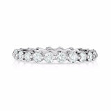 1.7ct Round Cut Diamond Wedding Band 14k White Gold Finish Bubble Full Eternity