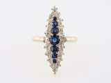 2.5ct Round Cut Blue Sapphire Engagement Ring Halo Vintage 14k Yellow Gold Over